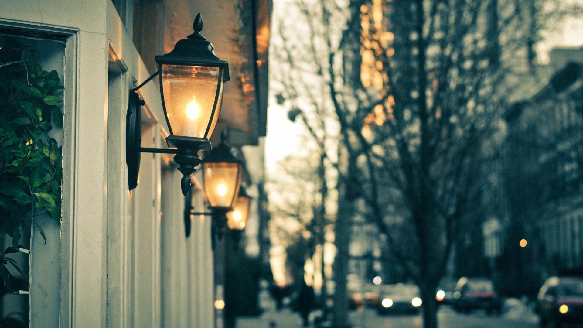 Three Street Lights